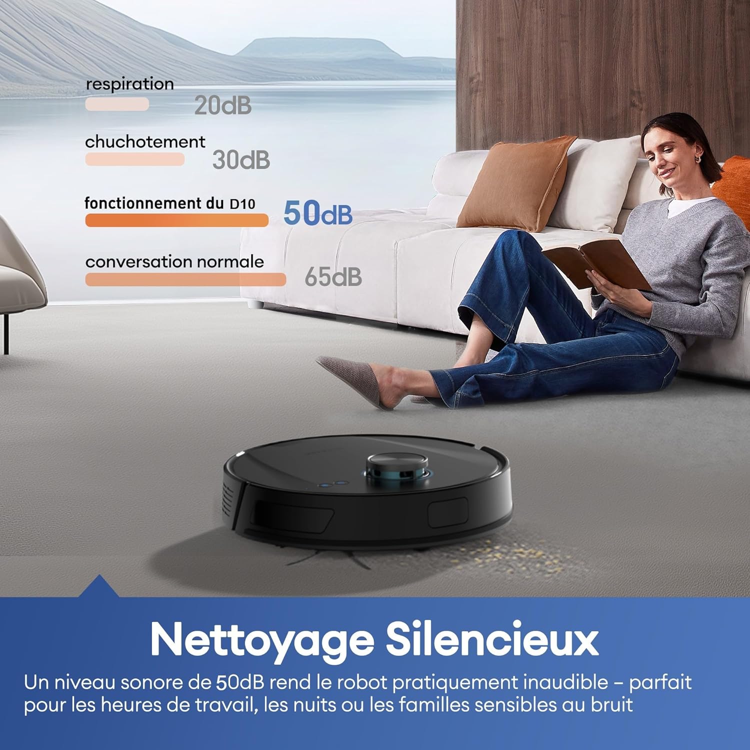 Ultenic D10 Robot Aspirapolvere Lavapavimenti con LiDAR e Aspirazione 8000 Pa - immagine 5