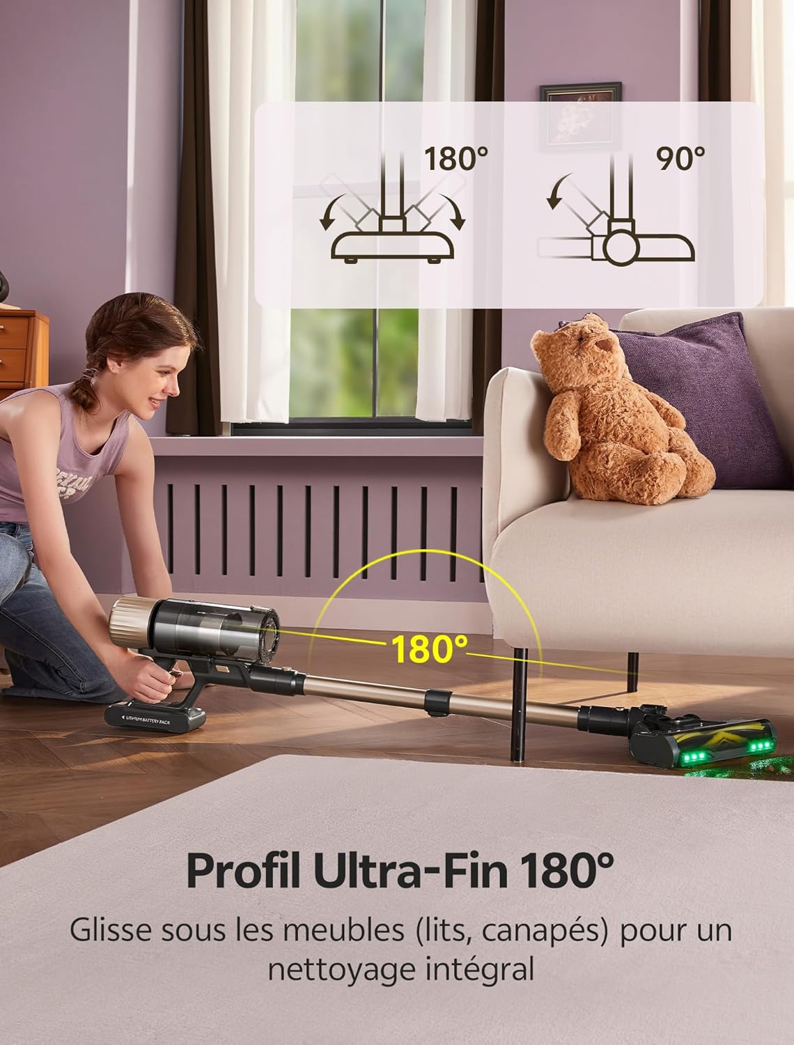 Ultenic U15 Aspirapolvere Senza Fili 50 kPa 65 Minuti GreenEye - immagine 5