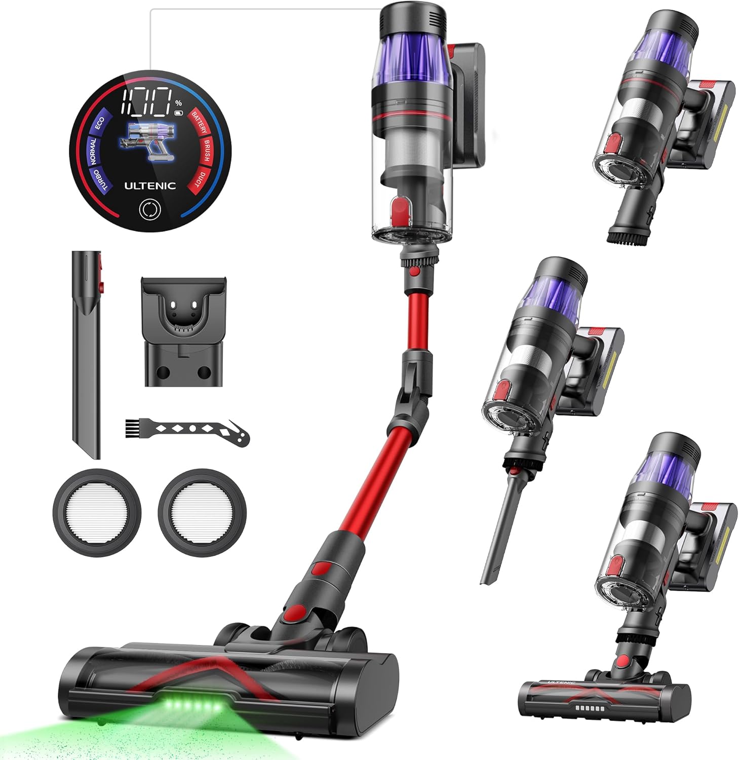 Ultenic U16 Flex Aspirapolvere Senza Fili 50 kPa con Tubo Pieghevole